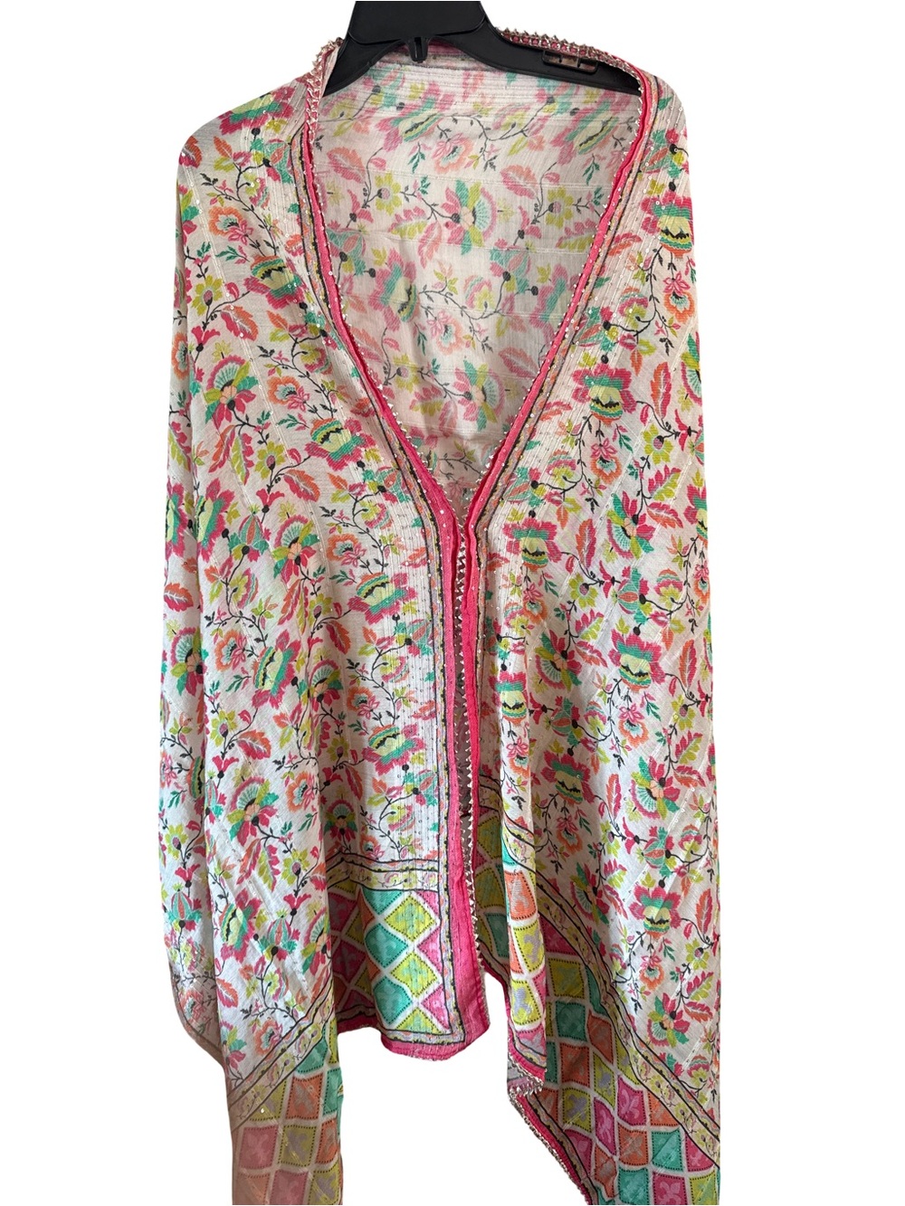 Floral Pink Lightweight Kimono Cardigan